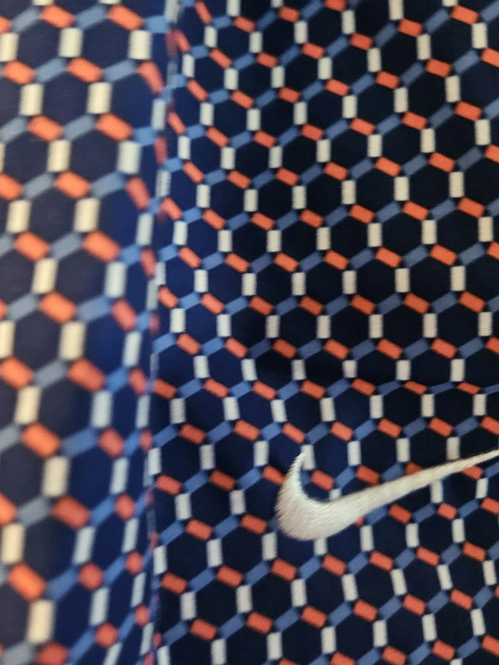 Nike Golf Navy and White Geometric Print Shorts